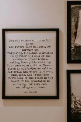 a picture of a poem hanging on a wall at Kinslee Suite at The Four Daughters Inn in Oakhurst
