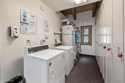 a room with a laboratory with a machine in it at Northstar Studio near village and slopes in Truckee