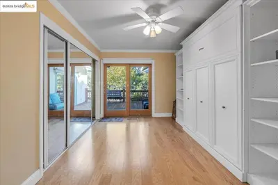 an empty living room with a ceiling fan at 7 br Mega home near Yosemite Spacious, Game Room in Groveland