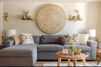 a living room with a couch and a table at Seasons Four 165 in Mammoth Lakes