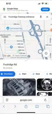 a screenshot of a cell phone with a picture of a pair of scissors at 35th Avenue room for rent in Sacramento