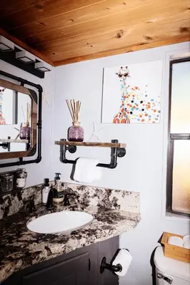 a bathroom with a sink and a mirror at Near Ski, Beaches, Pet Friendly, Full kitchen in South Lake Tahoe