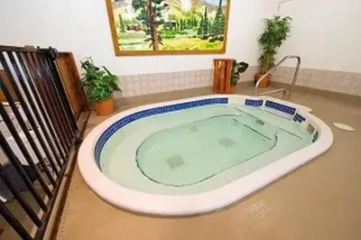 a large jacuzzi tub in a room at The Meadows - 2 Bdrm Family Condo in Kirkwood in Kirkwood