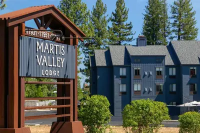 a sign for the marriott wailea valley lodge at Martis Valley Lodge, Tapestry Collection by Hilton in Truckee