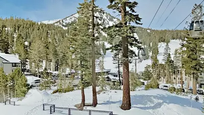 a ski resort with trees and a ski lift at Great 3 Bedroom Condo with Washer and Dryer! in Mammoth Lakes