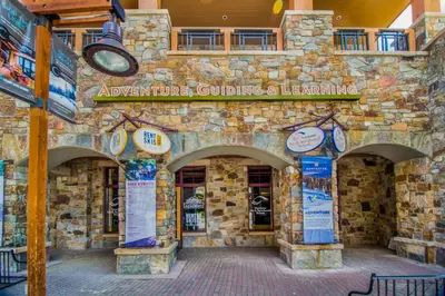 an entrance to a building with a sign on it at Gold Bend 5034 in Truckee