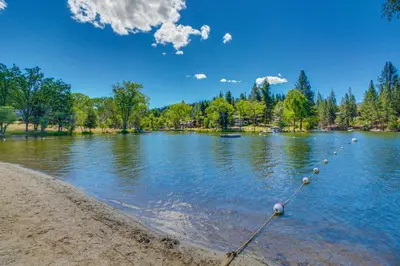 a lake with a rope in the water at Forest Treasure (01/497) in Groveland