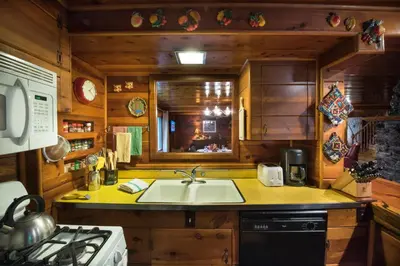 a kitchen with a sink and a stove at 37 Wapiti in North Wawona
