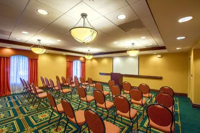 a conference room with a bunch of chairs and a podium at Hampton Inn & Suites Sacramento-Elk Grove Laguna I-5 in Elk Grove