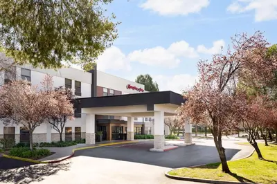 a rendering of the front of a building at Hampton Inn Sacramento/Rancho Cordova in Rancho Cordova