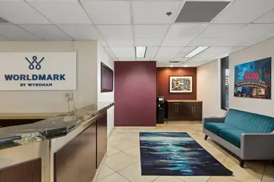 a lobby of a wolnmark pharmacy with a waiting room at WorldMark Reno in Reno