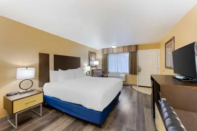 a hotel room with a bed and a television at Best Western Fallon Inn & Suites in Fallon
