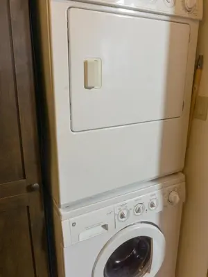 a washer and dryer in a small room at 3132 Aspen Grove in Truckee