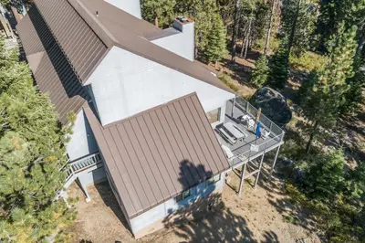 an overhead view of a house with a roof at Eagles Nest Condo #88 in Lakeshore