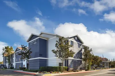 a rendering of the front of a building at Homewood Suites by Hilton Fresno in Fresno