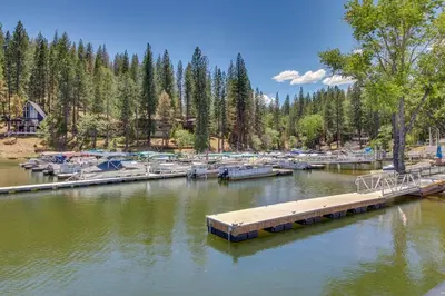 a marina with a bunch of boats in the water at Heart's Desire on the Lake (01-275) in Groveland