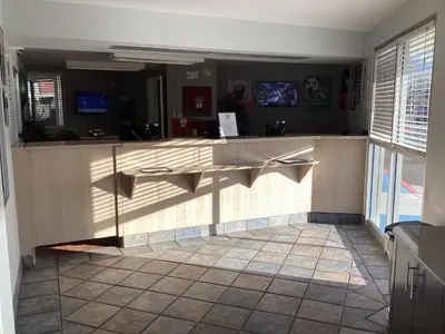 a kitchen with a counter in a room at Motel 6-Reno, NV - Livestock Events Center in Reno