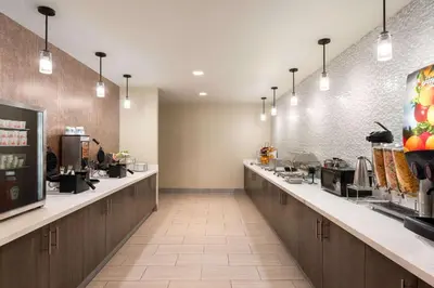 a fast food restaurant with aasteryasteryasteryasteryasteryasteryasteryasteryasteryastery at La Quinta by Wyndham Clovis CA in Clovis