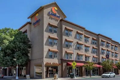 a rendering of the front of a hotel at Comfort Suites Visalia - Convention Center in Visalia