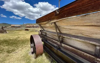 a close up of the side of a wooden building at Empeiria High Sierra Hotel in Mammoth Lakes
