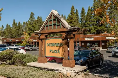a sign for a dessert slab in a parking lot at Inn At Truckee in Truckee