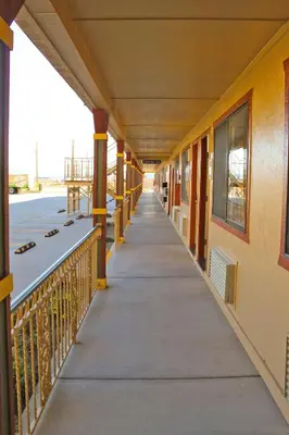 an empty hallway of a school building at Hawthorne's Best Inn in Hawthorne