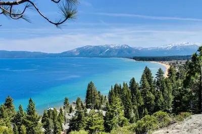 a view of crater lake from the top at Sweet Cherry Hills Escape in South Lake Tahoe