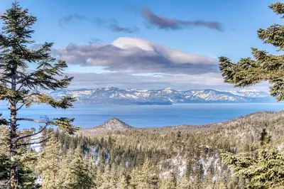 a view of crater lake from the top at Heavenly View 4 U in Stateline