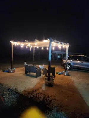 a car parked in a parking lot at night at Amazing Loft on Horse Ranch in Pilot Hill