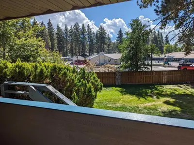 a view of a yard from a house at Lakeland Village #110 in South Lake Tahoe