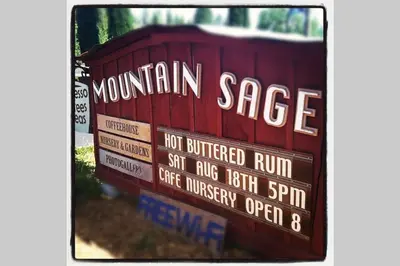 a picture of a red container with the words mountainnance at Vans Yosemite Garden Cottage in Groveland