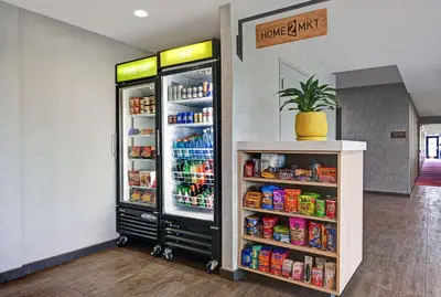 a refrigerator filled with lots of food and drinks at Home2 Suites By Hilton Tracy, Ca in Tracy