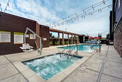 a swimming pool at a hotel with at Home2 Suites By Hilton Tracy, Ca in Tracy