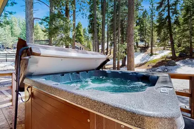 a bath tub with a boat sitting on top of it at Makoto in Stateline