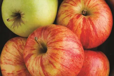 a pile of apples and a green apple at La Quinta by Wyndham Los Banos in Los Banos