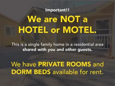 a sign that says we are not a hotel or motel at WHOLE Family - Wholestyl in Sacramento