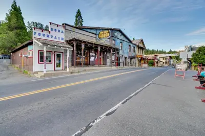 an empty street in a small town at Fun In The Sun Cabin in Groveland