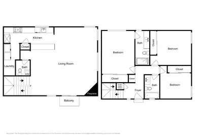 a floor plan of a house at Lakeshore Townhome 20 in Incline Village