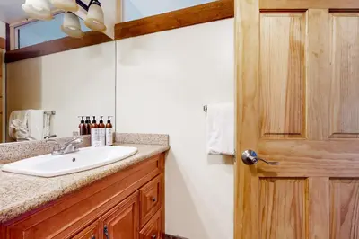 a bathroom with a sink and a mirror at Northstar Resort 207 in Truckee