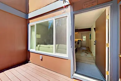 an open door to a room with a window at Ski Run Village in South Lake Tahoe