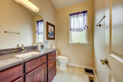 a bathroom with a sink and a toilet at Mountain-View Eden in South Lake Tahoe