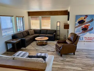 a living room with a couch and a chair at Rr-edgewater04 in June Lake