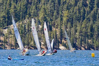 a group of sailboats in a body of water at Livin' The Dream at 7000 ft in Lakeshore