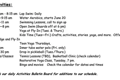 a screenshot of a cell phone screen with a list of text at Lakeside BLS Retreat near Big Trees & Bear Valley in Arnold