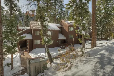 a house in the woods in the snow at Granlibakken Gem - Unit 71 in Tahoe City