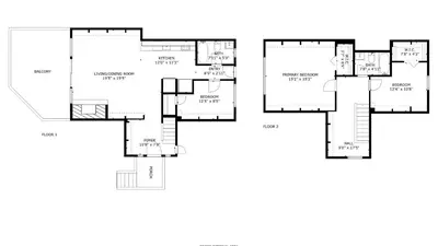 a floor plan of a house at Chickaree by AvantStay A-Frame w Mountain Views in Tahoe City