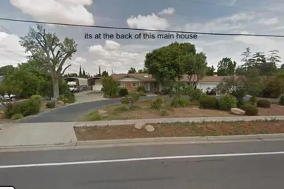 its at the back of this main house at Totally New Awesome North Fresno Back Studio in Fresno