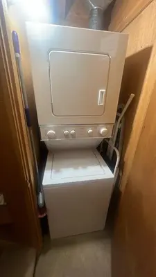 a small refrigerator in a corner of a room at Chimney Rock Condo condo in Stateline