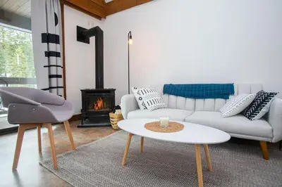 a living room with a couch and a coffee table at One BDR at Northstar Walk to Village in Truckee