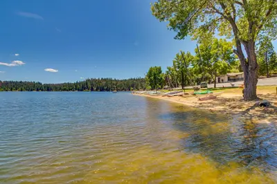 a view of a lake with boats on the shore at Big Creek Hideaway in Groveland